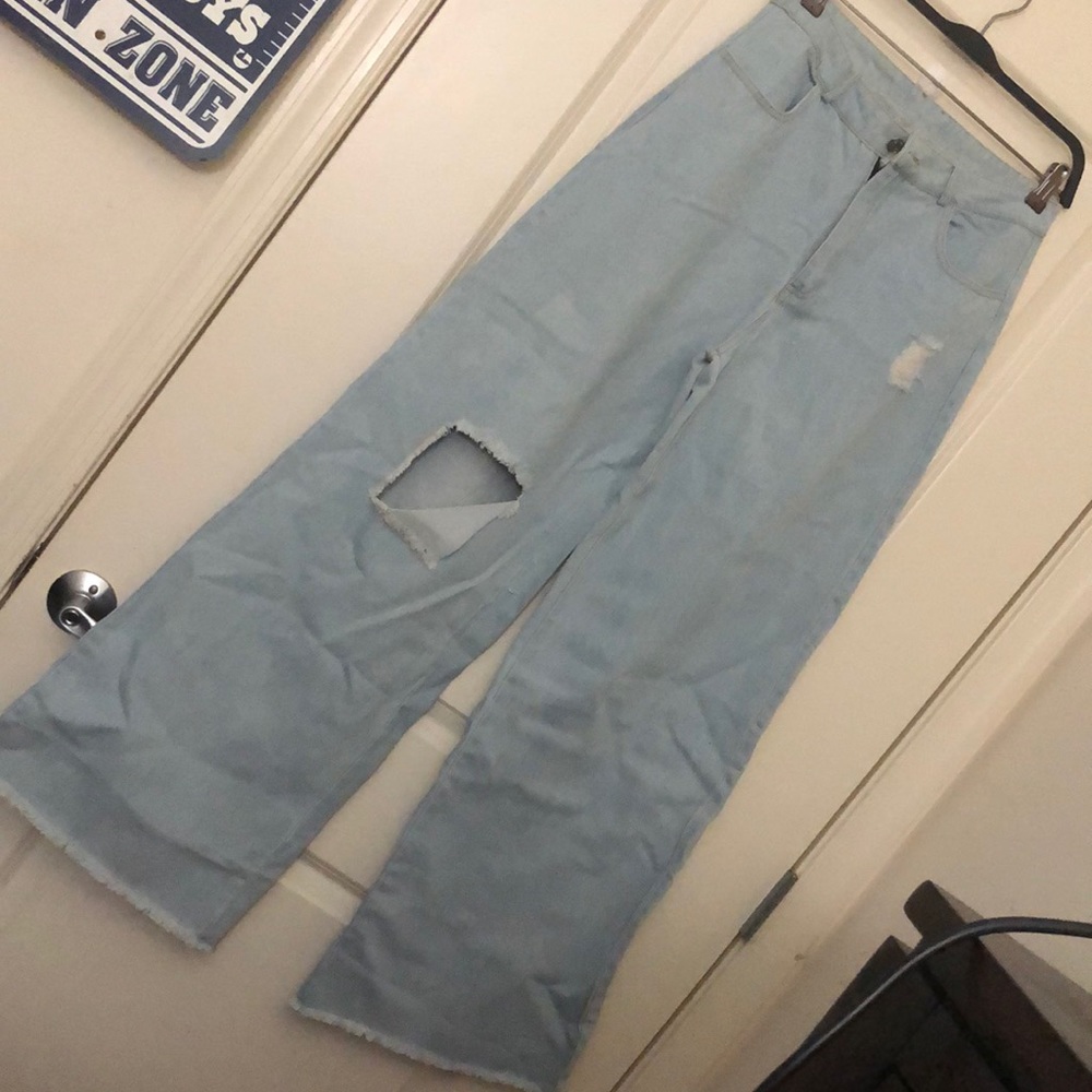 Baby Blue wide leg jeans NWOT